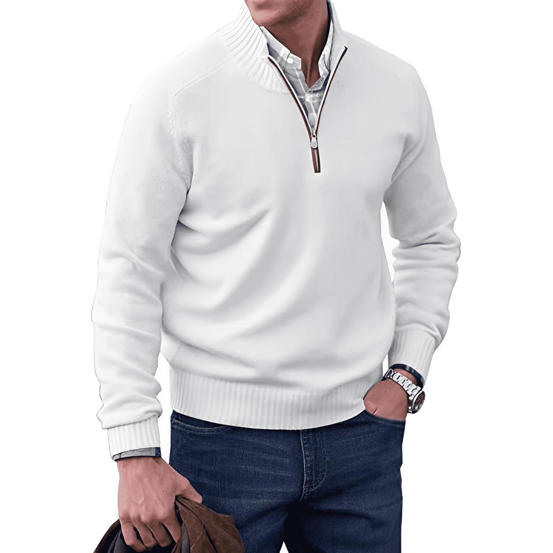 MODERN REGULAR-FIT ZIP PULLOVER | EFFORTLESS EVERYDAY ELEGANCE