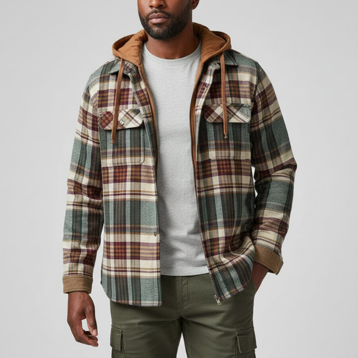 ROWAN PATCHWORK HOODED JACKET | WARMTH WITH PERSONALITY