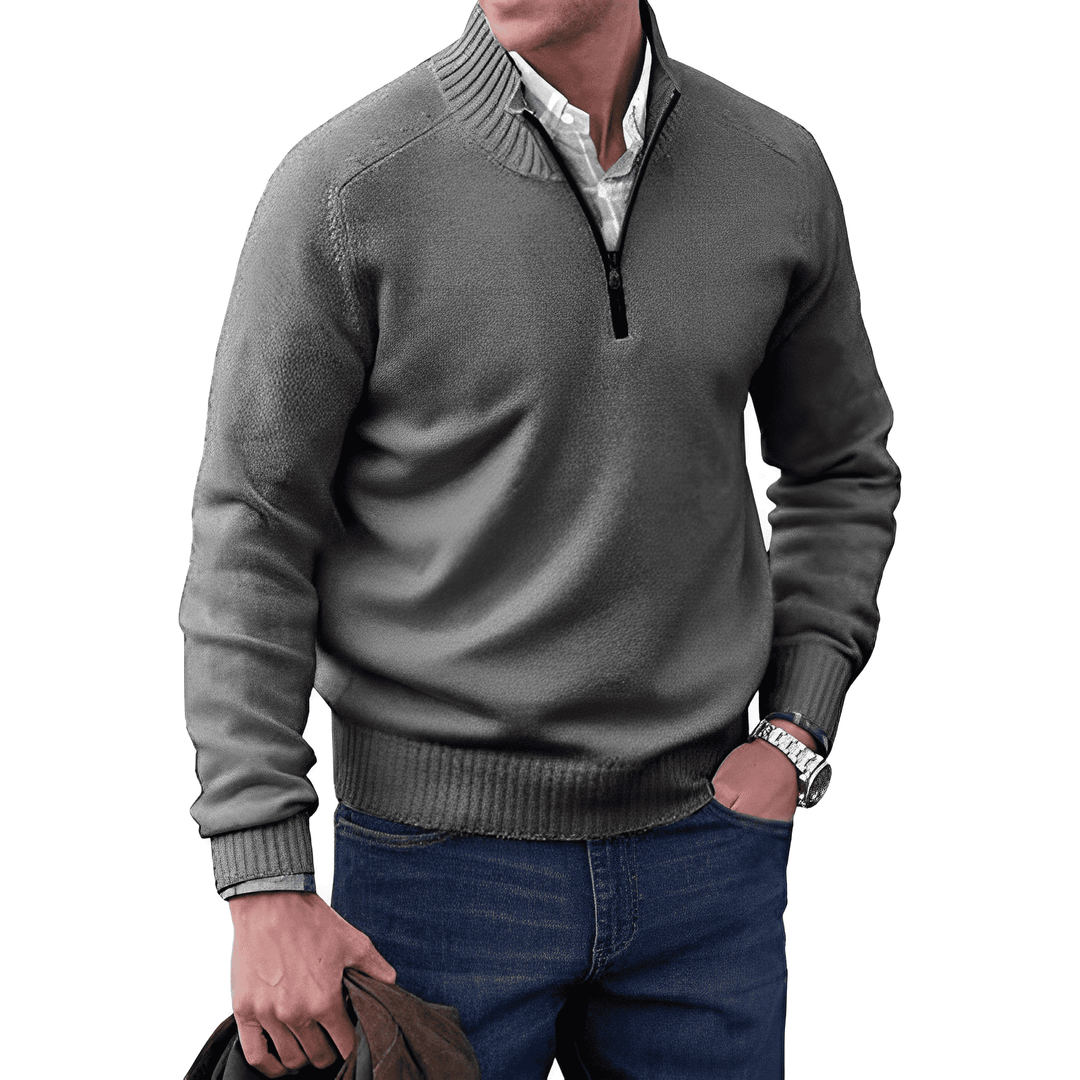 MODERN REGULAR-FIT ZIP PULLOVER | EFFORTLESS EVERYDAY ELEGANCE