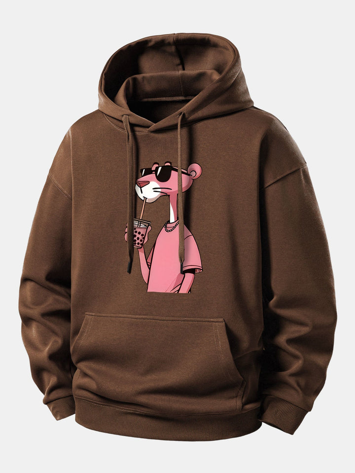 Pink Panther Print Relax Fit Hoodie