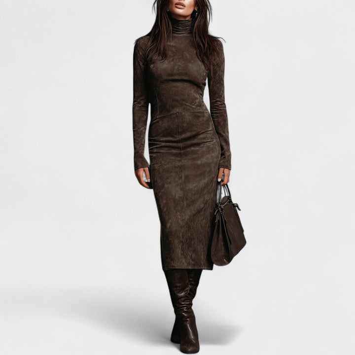 ADELINE | Elegant Suede-style Dress