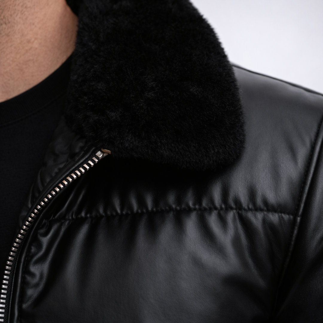 BLACKRIDGE™ | Luxe Eco-Leather City Puffer