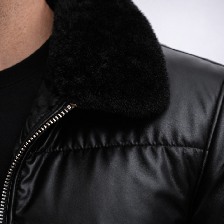 BLACKRIDGE™ | Luxe Eco-Leather City Puffer
