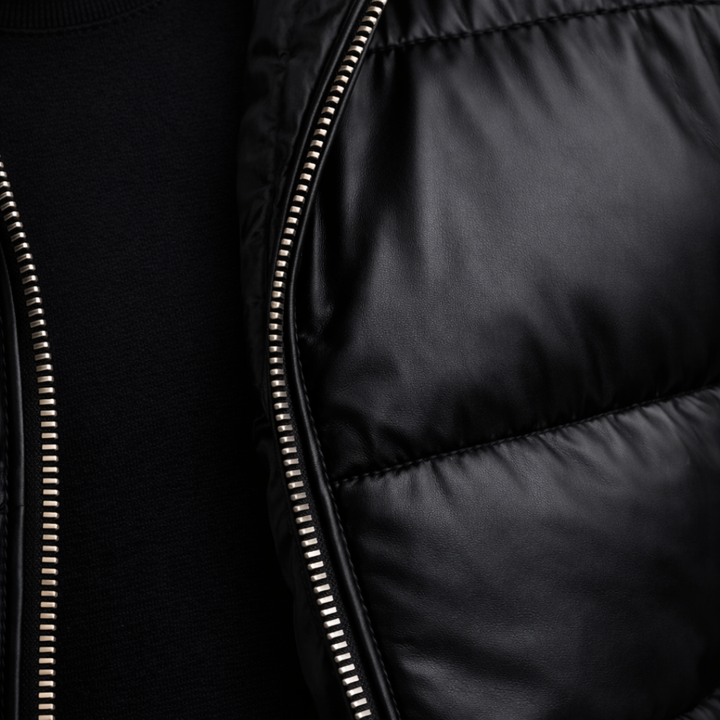 BLACKRIDGE™ | Luxe Eco-Leather City Puffer