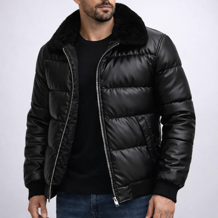 BLACKRIDGE™ | Luxe Eco-Leather City Puffer