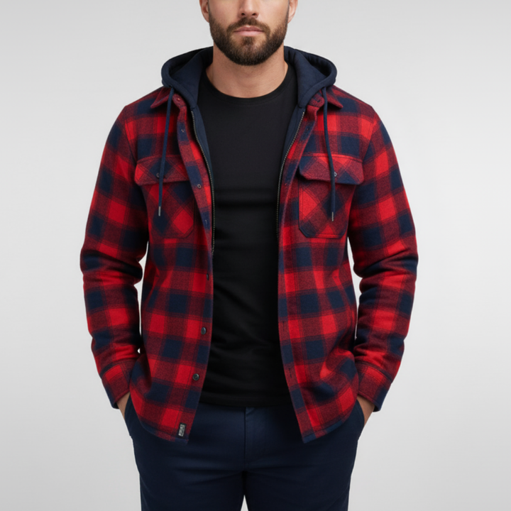 LANDON PLAID HOODED SHIRT JACKET | TIMELESS COMFORT FOR DAILY WEAR