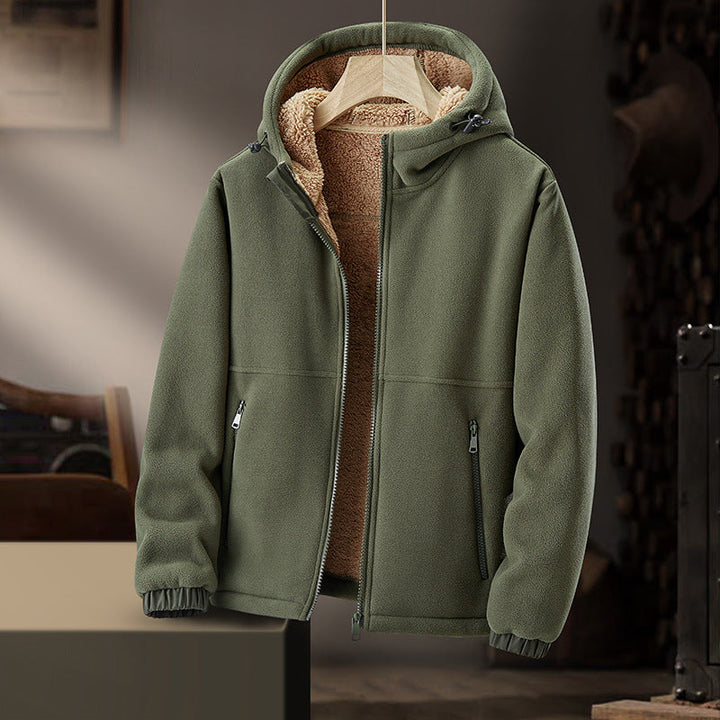 ETHAN HOODED FLEECE JACKET | STYLISH WINTER COMFORT