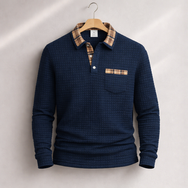 NOAH WAFFLE POLO SHIRT | 1+1 FREE