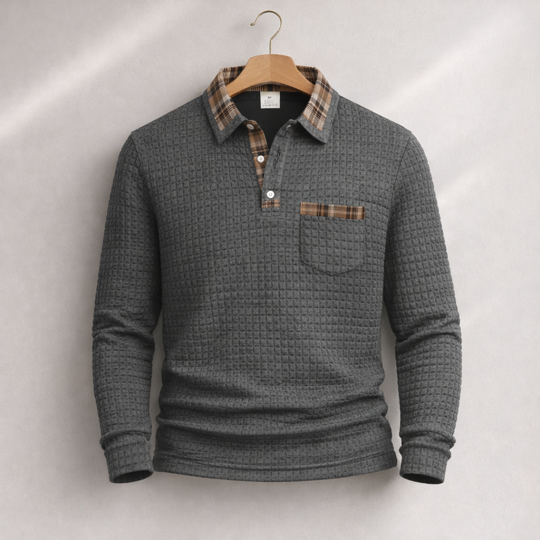 NOAH WAFFLE POLO SHIRT | 1+1 FREE