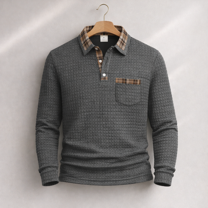 NOAH WAFFLE POLO SHIRT | 1+1 FREE