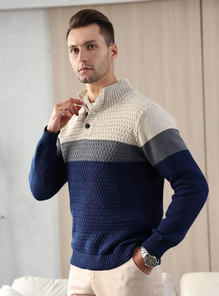 HARLAN KNIT PULLOVER | MODERN CONTRAST, EVERYDAY COMFORT