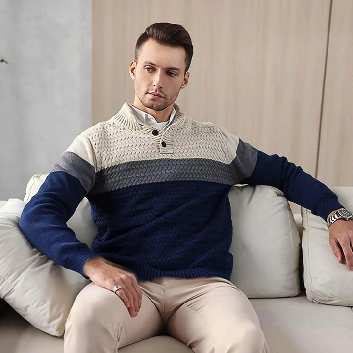 HARLAN KNIT PULLOVER | MODERN CONTRAST, EVERYDAY COMFORT