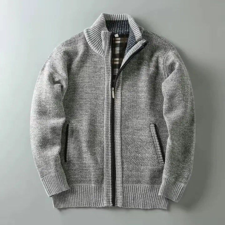 HENLEY ZIP KNIT CARDIGAN | REFINED WARMTH WITH A CLEAN EDGE