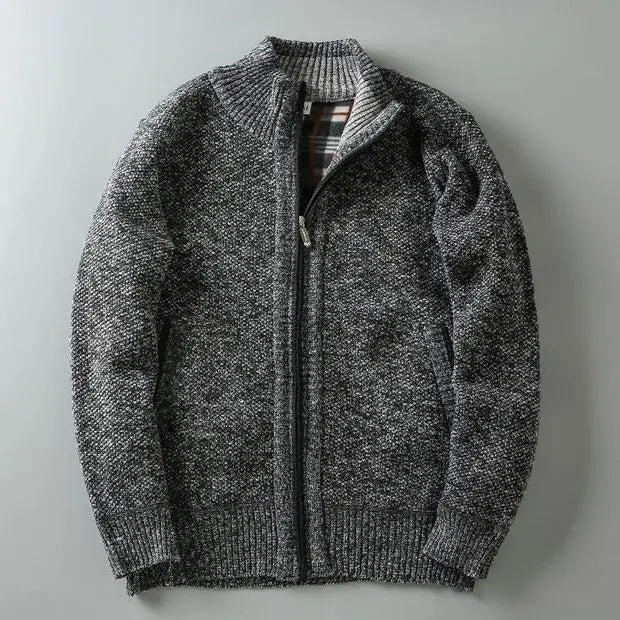 HENLEY ZIP KNIT CARDIGAN | REFINED WARMTH WITH A CLEAN EDGE