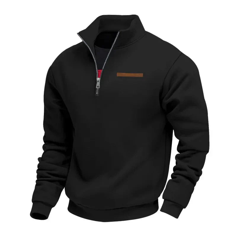 HUGO SOFT HALF ZIP SWEATSHIRT | WARMTH WITH QUIET STYLE
