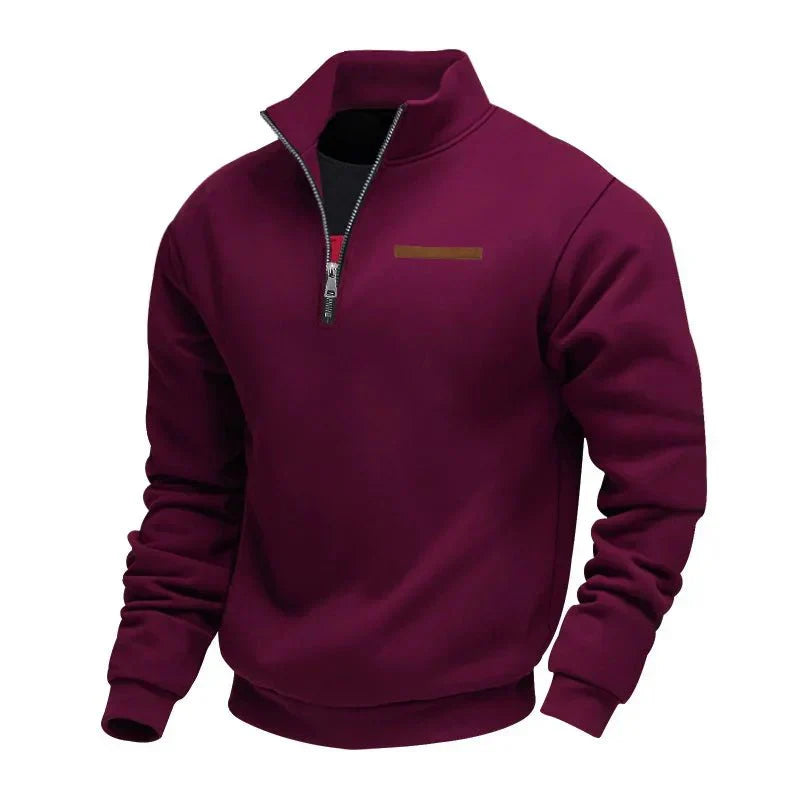 HUGO SOFT HALF ZIP SWEATSHIRT | WARMTH WITH QUIET STYLE