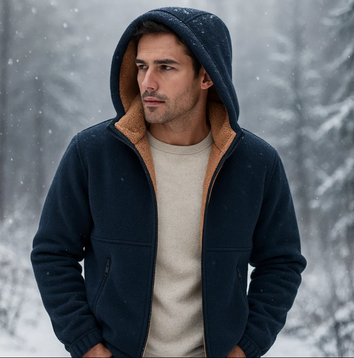 ETHAN HOODED FLEECE JACKET | STYLISH WINTER COMFORT