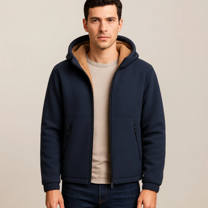 ETHAN HOODED FLEECE JACKET | STYLISH WINTER COMFORT