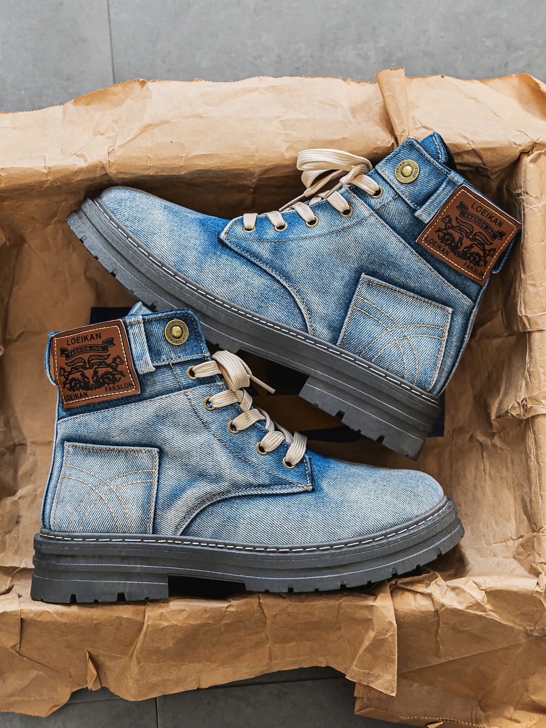 HUGH DENIM HIGH TOP BOOTS | STRONG EVERYDAY CONSTRUCTION