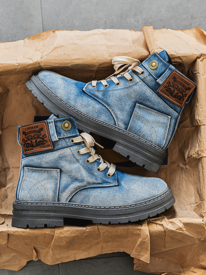 HUGH DENIM HIGH TOP BOOTS | STRONG EVERYDAY CONSTRUCTION