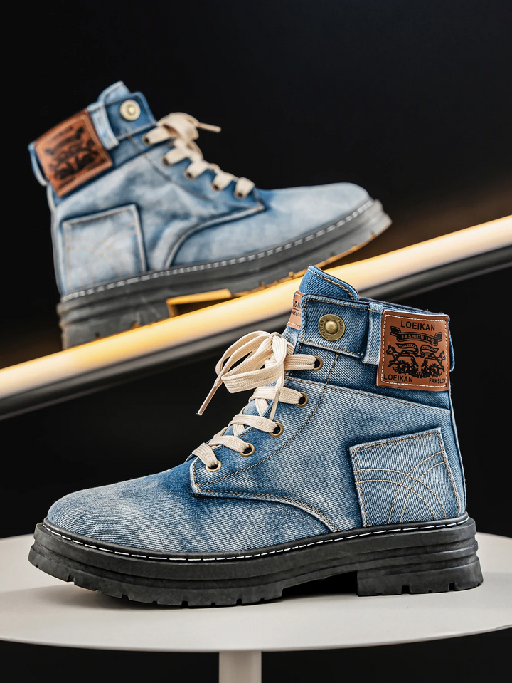 HUGH DENIM HIGH TOP BOOTS | STRONG EVERYDAY CONSTRUCTION