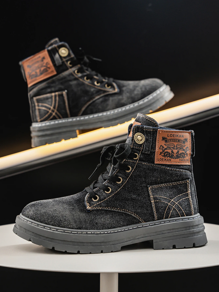 HUGH DENIM HIGH TOP BOOTS | STRONG EVERYDAY CONSTRUCTION