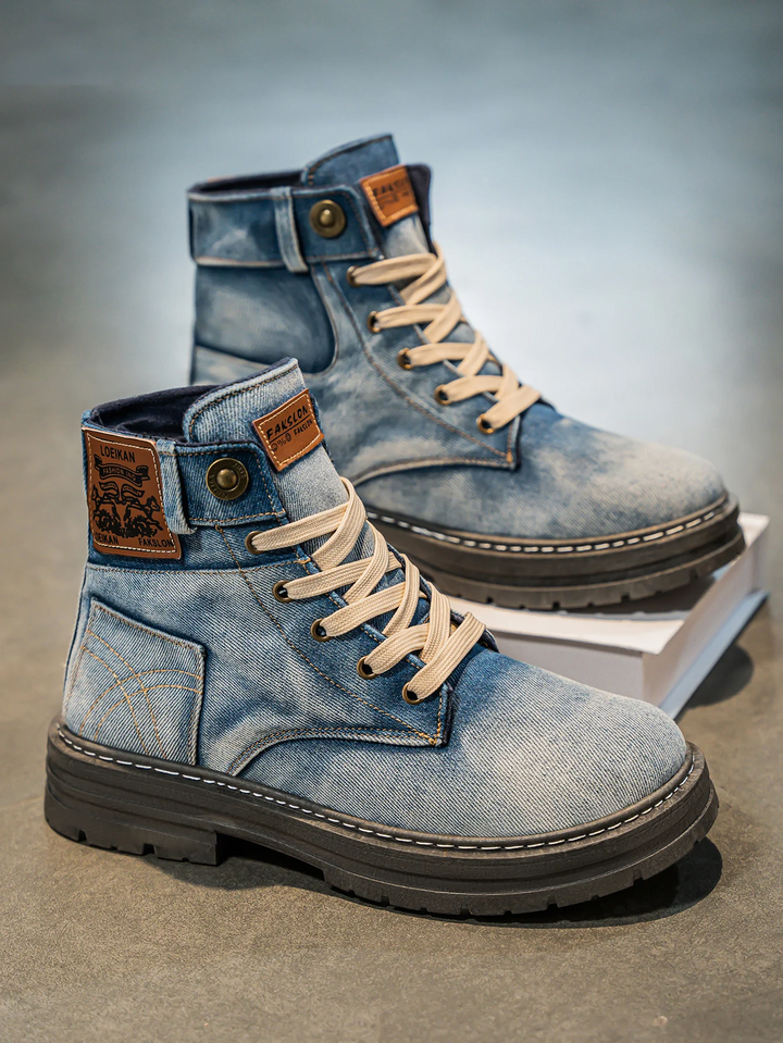 HUGH DENIM HIGH TOP BOOTS | STRONG EVERYDAY CONSTRUCTION