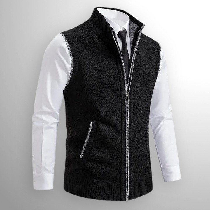 BRAD FULL ZIP SWEATER VEST | MODERN ELEGANCE FOR DAILY WEAR