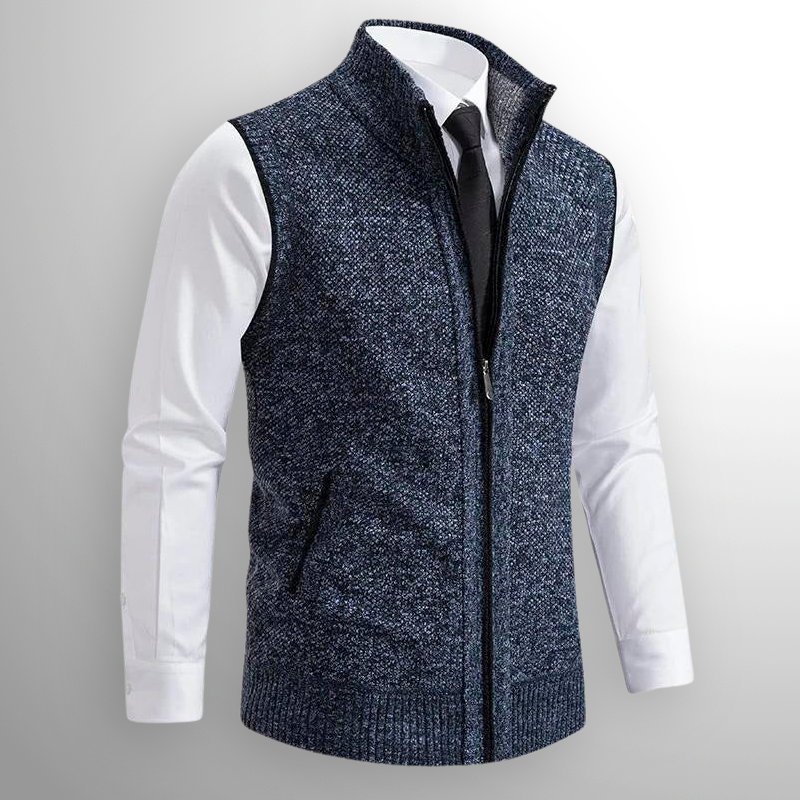 BRAD FULL ZIP SWEATER VEST | MODERN ELEGANCE FOR DAILY WEAR