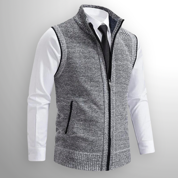 BRAD FULL ZIP SWEATER VEST | MODERN ELEGANCE FOR DAILY WEAR