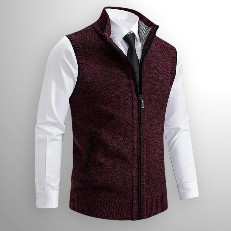 BRAD FULL ZIP SWEATER VEST | MODERN ELEGANCE FOR DAILY WEAR